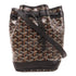 GOYARD SHW Petit Flot Bucket Shoulder Bag Coated Canvas Black Brown
