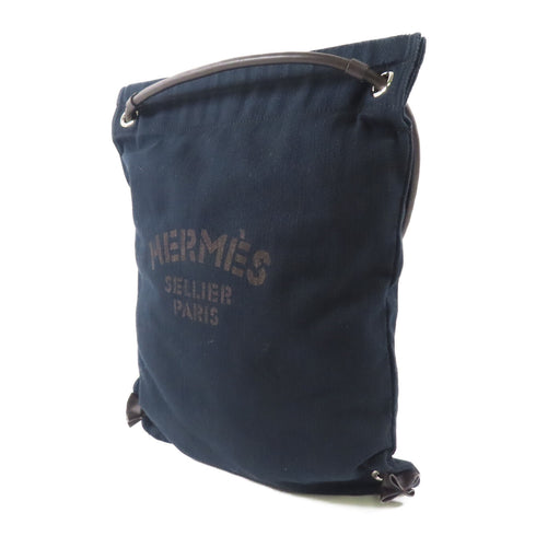 HERMES Maline Grooming Bag Rucksack Backpack Canvas/Leather
