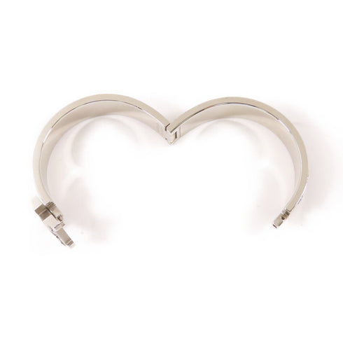 HERMES PHW Clic H Bracelet Metal Silver/Navy