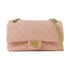 CHANEL Quilted CC GHW 2.55 Chain Shoulder Crossbody Bag Tweed Pink