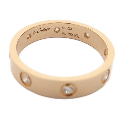 CARTIER Love Ring Mini 18K Rose Gold US#7 #55