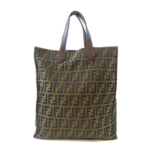 FENDI Zucca Tote Bag Handbag Shoulder Bag 8BH263-QOM Canvas Brown
