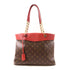 LOUIS VUITTON LV GHW Pallas Shopper Shoulder Bag Monogram Brown/Red M51197