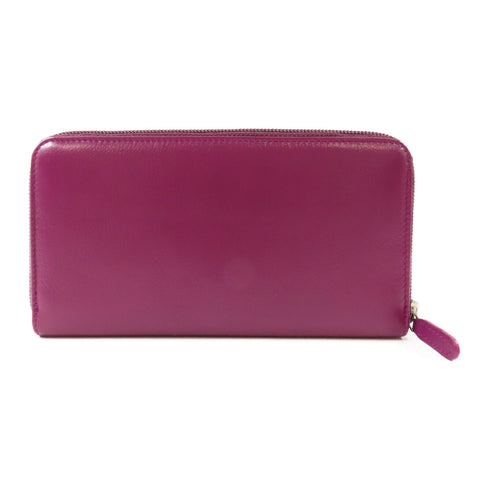 CHANEL CC SHW Wallet Calfskin Leather Purple
