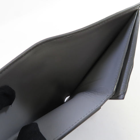 CELINE GHW Wallet Calfskin Leather Grey White