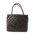 CHANEL Black Black Cowhide Leather Vintage Tote Bag Hand-Turned Bag Black Ca...