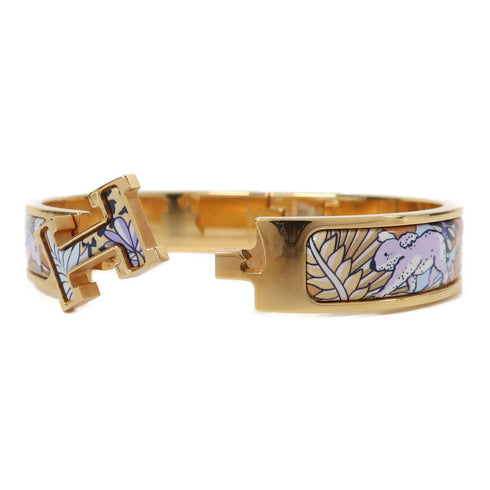 HERMES Clic H Bangle Metal Gold/Muticolor