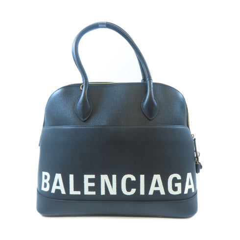 BALENCIAGA GHW Ville Top Handle Bag 2 Way Shoulder Bag 518801 Calfskin Black