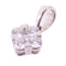 FINE JEWELRY 0.18ct Diamond Pendant Top 18K White Gold PT900 Platinum