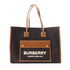 BURBERRY SHW Freya Tote Bag 8055747 Canvas Black/Brown