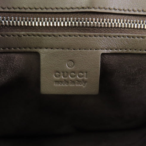 GUCCI GG SHW Handbag Calfskin Leather Grey