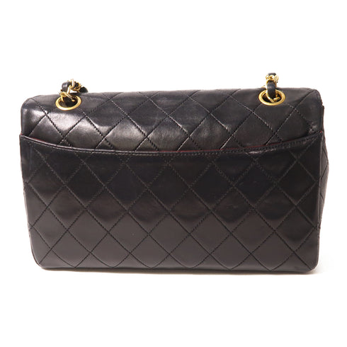 CHANEL CC GHW Chain Shoulder Bag Lambskin Leather Black v3