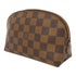 LOUIS VUITTON LV GHW Cosmetic Pouch PM Clutch N47516 Damier Ebene Brown