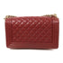 CHANEL CC GHW Boy 25 Chain Shoulder Bag Lambskin Leather Bordeaux Color