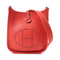 HERMES PHW Evelyne TPM Shoulder Bag Clemence Leather Rose De Coeur/Red