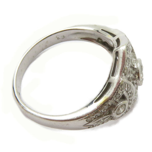 FINE JEWELRY Diamond Ring 18K White Gold US#5.5
