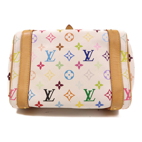 LOUIS VUITTON LV GHW Priscilla Handbag M40096 Monogram Multicolore White