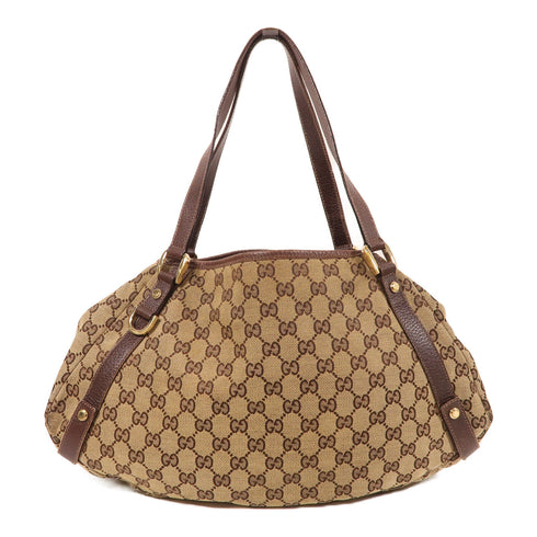 GUCCI GG GHW Shoulder Bag 130736 Canvas Brown