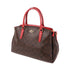 COACH GHW Handbag G1823 PVC Coated Canvas Brown/Red