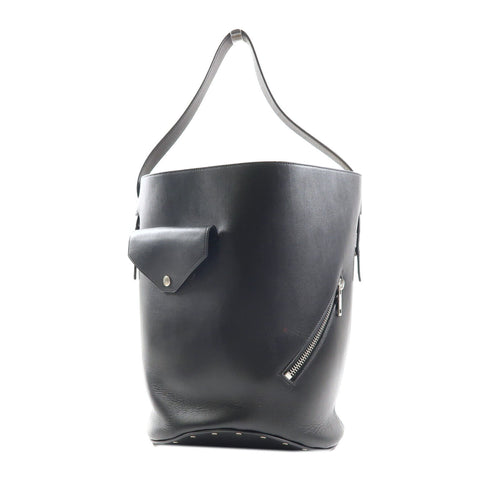 CELINE SHW Birker Bucket With Bag Shoulder Bag 177953 Calfskin Leather Black