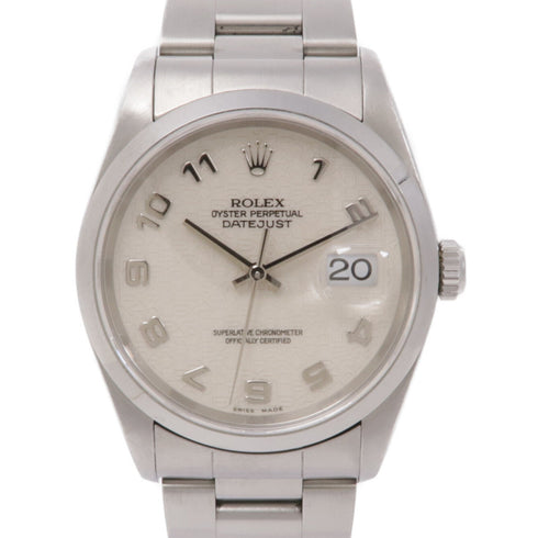 ROLEX Datejust Automatic Watch 16200 Stainless Steel White