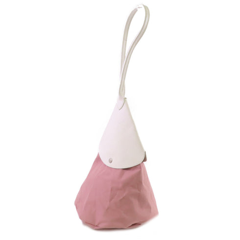 Longchamp SHW Handbag Nylon Pink White