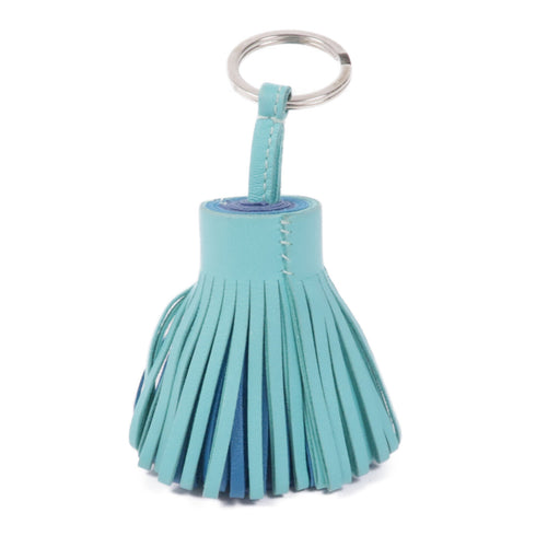 HERMES PHW Carmen Charm Swift Leather Blue/Cyan