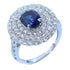 Fine Jewelry 2.03ct Sapphire 1.53ct Diamond Ring US#6 6.2g PT900 Platinum