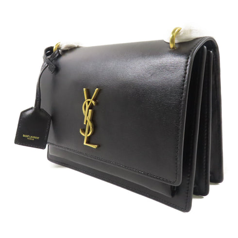 SAINT LAURENT YSL GHW Sunset Medium Chain Shoulder Bag 442906 Calfskin Leather