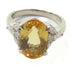 FINE JEWELRY 5.64ct Imperial Topaz 0.55ct Diamond Ring PT900 Platinum US#8