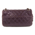 CHANEL CC Chain Shoulder Bag Calfskin Leather Purple