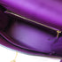 HERMES GHW Kelly 25 2 Way Shoulder Bag Handbag Veau Swift Anemone Purple