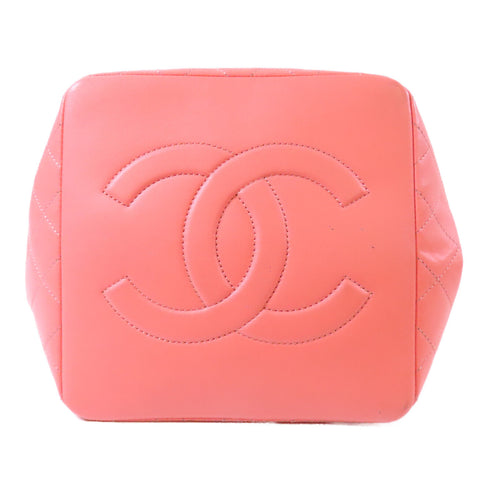 CHANEL Quilted CC GHW Bucket Chain Shoulder Bag AS1844 Calfskin Leather Pink