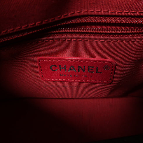 CHANEL CC Gabrielle Small Chain Shoulder Bag Calfskin Leather White/Black