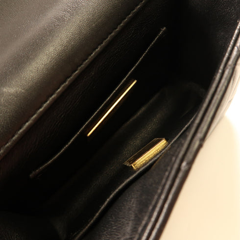 CHANEL CC GHW Chain Shoulder Lambskin Leather Black