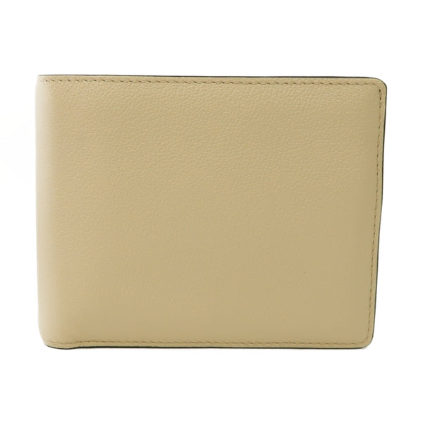 Delvaux Folded Wallet Calfskin Leather Beige