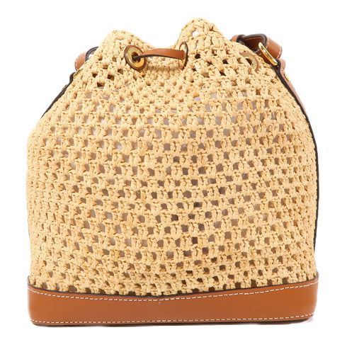 LOUIS VUITTON LV GHW Noe BB Shoulder Bag M24722 Raffia Beige/Tan