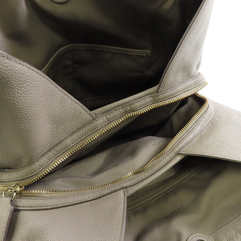 COACH GHW Shoulder Bag H1592 Calfskin Leather Grey