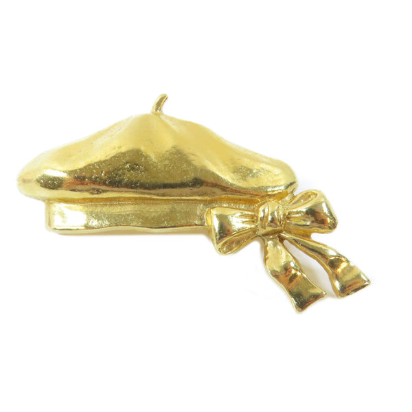 CHANEL CC Brooch Pin Metal Gold v2