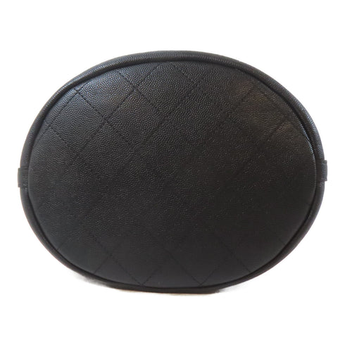 CHANEL CC GHW Chain Shoulder Bag AS0373 Calfskin Leather Black Beige