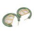 Christian Dior CD Earrings Metal/PVC Green/Gold