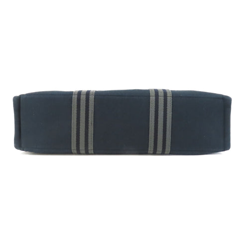 HERMES PHW Fourre-tout Handbag/Tote Bag Canvas Navy