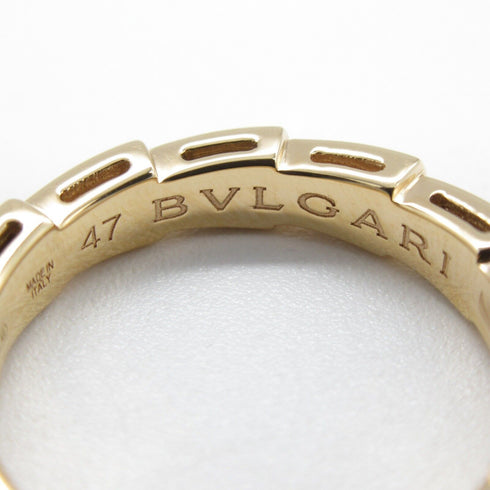 BVLGARI Serpenti Viper Diamond Ring 18K Pink Gold Bvlgari#47/US#4