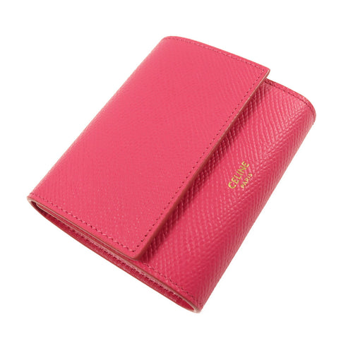 CELINE Wallet Calfskin Leather Pink