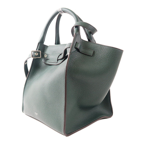 CELINE SHW 2 Way Shoulder Bag Calfskin Leather Green