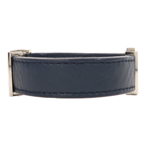 FENDI SHW Bracelet Calfskin Leather Blue