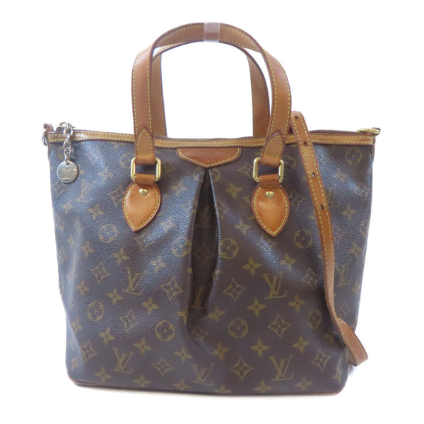 LOUIS VUITTON LV GHW Palermo 2 Way Shoulder Bag M40145 Monogram Brown