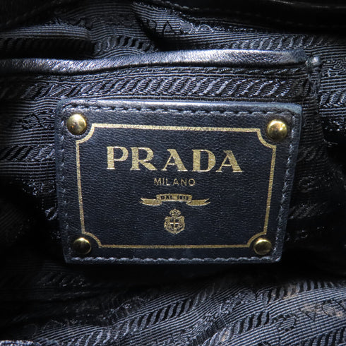 PRADA GHW Gaufre Tote Bag BN1336 Nappa Leather Black