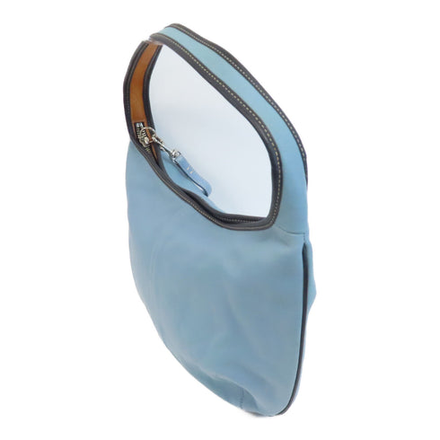 COACH SHW Hand Bag Calfskin Leather #9293 Light Blue