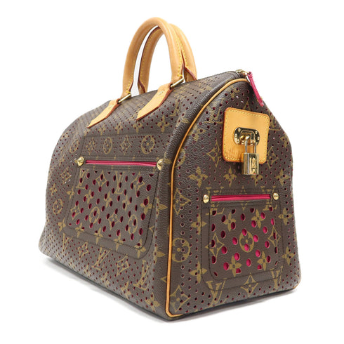 LOUIS VUITTON LV GHW Perfo Speedy 30 Handbag M95180 Monogram Brown